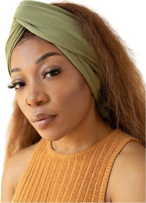 The Wrap Life | Ribbed Head Wrap in Fern