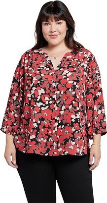 Plus Size Pintuck Blouse (Lilydale) Women's Blouse