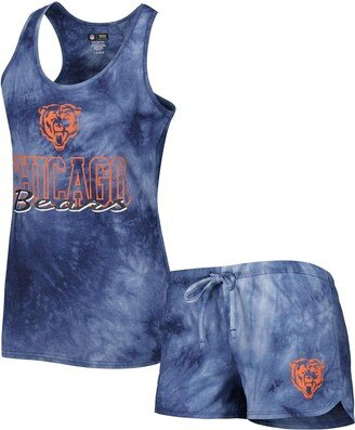 Women's Concepts Sport Navy Chicago Bears Billboard Scoop Neck Racerback Tank Top and Shorts Sleep Set