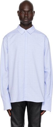 K.NGSLEY Blue Spliced Snider Shirt