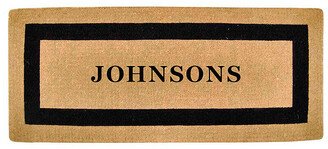 Classic Border Full Name Monogrammed Coco Door Mat