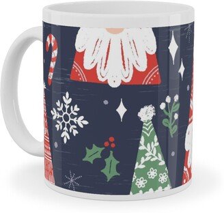 Mugs: Folk Gnomes Ceramic Mug, White, 11Oz, Multicolor