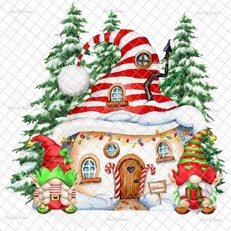 Christmas Gnome Elves Clear Laser Printed Waterslide, Tumblers, Decal, Images, Waterslides, Tumbler Supplies