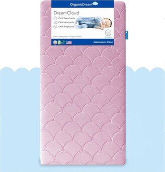 Organic Dream DreamCloud 2-Stage Crib & Toddler Mattress - Pink