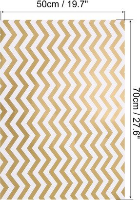 Unique Bargains Birthday Wrapping Paper Sheet, Golden Stripe 20 x 28 Inch 6Pcs - Multi Color