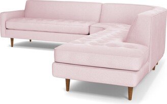 Flores Monroe 3pc Velvet Sectional Sofa