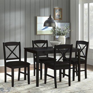 Porch & Den Wisconsin Black 5-piece Crossback Dining Set