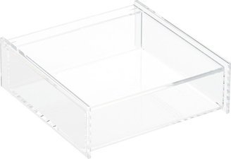 Acrylic Square Hinged-Lid Box Clear