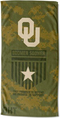The Oklahoma Sooners 30 x 60 Oht Military-Inspired Appreciation Proud Beach Towel