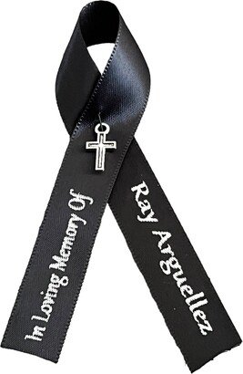 Custom Memorial Ribbons Pinned & Ready To Wear, Baptism Favors, Remembrance Ribbon, Fundraiser Ribbons, Memorial