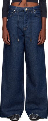 Indigo Wide-Leg Jeans