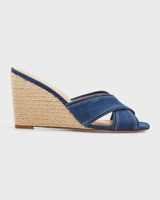 Edna Denim Wedge Espadrille Sandals