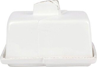 Lastra White Butter Dish