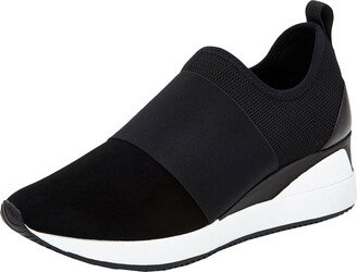 Westonn Womens Leather Slip On Wedge Sneaker