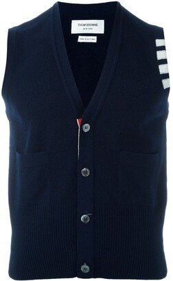 Sleeveless Buttoned Cardigan