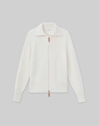 Petite Cashmere Polo Cardigan