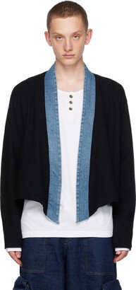 Black Cropped Cardigan-AB