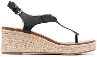 Logo-Lettering Wedge Espadrilles