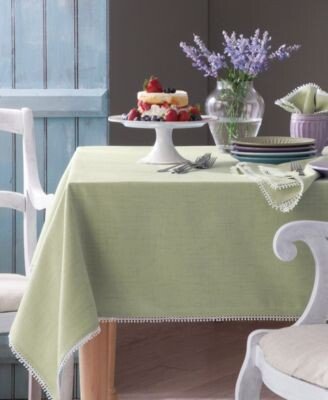 French Perle Pistachio Table Linen Collection