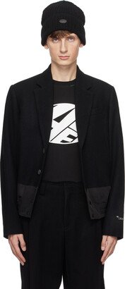 Black Paneled Blazer