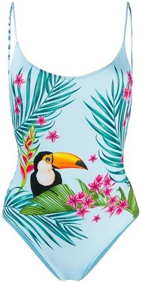 Cecille tropical print swimsuit
