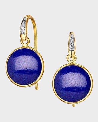 Syna Chakra 18k Gold Stone and Diamond Drop Earrings