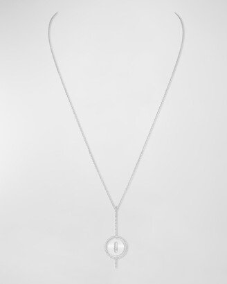 Lucky Move 18K White Gold Arrow Diamond Necklace