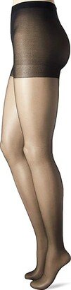 Women's Non Control Top Sandalfoot Silk Reflections Panty Hose (Jet) Hose