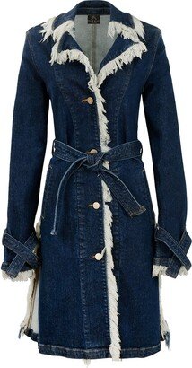 Thale Blanc Chicago Denim Coat In Knee Length