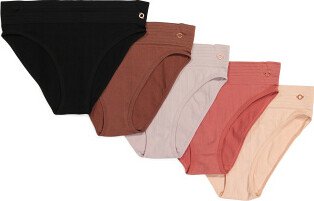 5pk Seamless Ribbed Briefs for Women