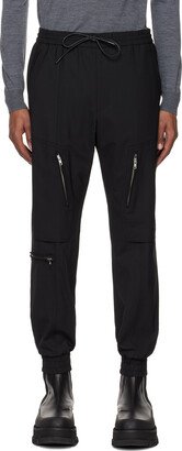 Black Oblique Cargo Pants