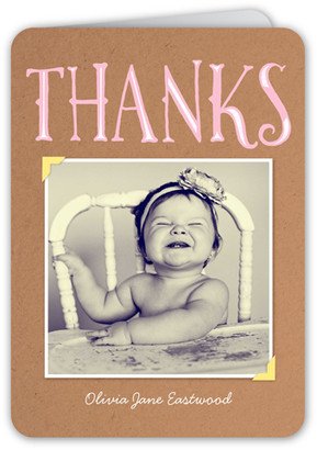 Thank You Cards: Big Thanks Frame Thank You Card, Rounded Corners