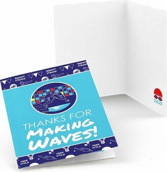 Big Dot of Happiness Making Waves - Swim Team - Swimming Party or Birthday Party Thank You Cards (8 count)