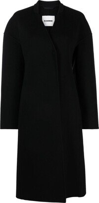 Long-Sleeve Wool Coat