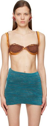 SSENSE Exclusive Brown Hatch Bra