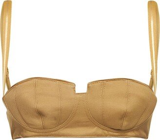 INTERIOR The Maia cotton balconette bra