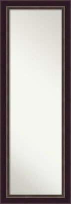 Non-Beveled Wood Full Length On The Door Mirror - Signore Frame - Outer Size: 18 x 52 in