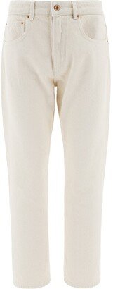 MId Rise Corduroy Straight-Leg Trousers