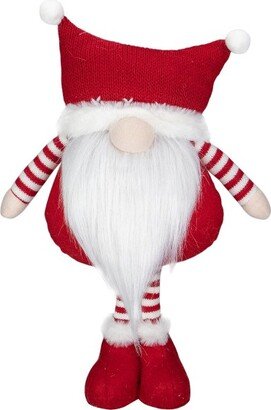 Northlight 18.5 Plush Red and White Standing Tabletop Gnome Christmas Decoration