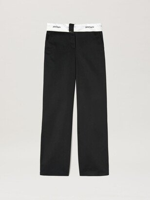 Reversed Waistband Chino Pants-AA