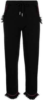 Frayed Contrast-Stitch Trousers