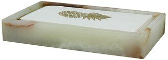 Marble Crafter Eris Collection Light Green Onyx Guest Towel Tray