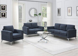 BESTCOSTY Modern 3-Piece Sofa Sets with Chenille Upholstered Couches Sets