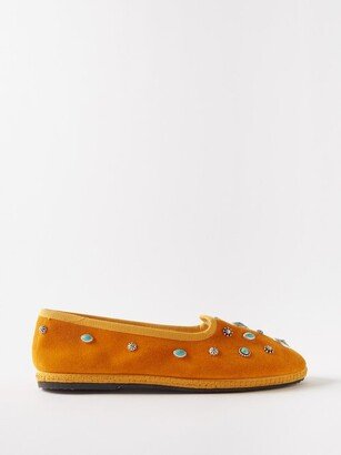 Fortela Frutate Embellished-suede Slippers