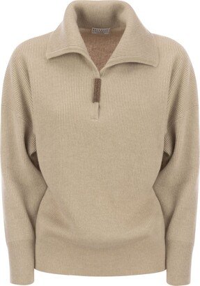 Cashmere Sweater With Shining Detail