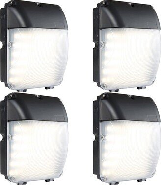 Loops 4 PACK Outdoor IP65 Bulkhead Wall Light - 30W Cool White LED - Weather