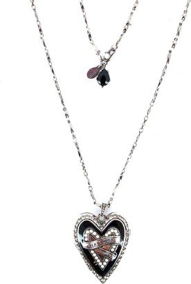 Heart Locket Embellished Pendant Necklace