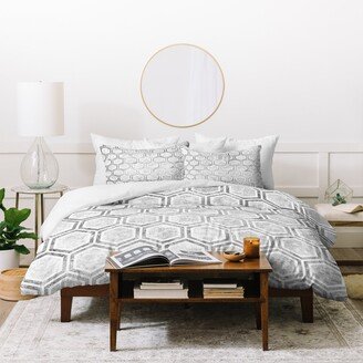 Kelly Haines Concrete Hexagons Duvet Cover Set