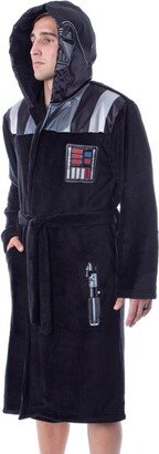 Star Wars Mens Darth Vader Costume Fleece Robe Bathrobe S/M Black