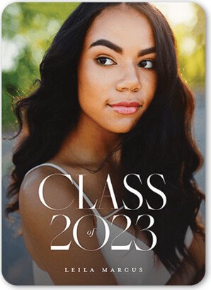 Graduation Announcements: Accomplished Alumni Graduation Announcement, White, 5X7, Matte, Signature Smooth Cardstock, Rounded